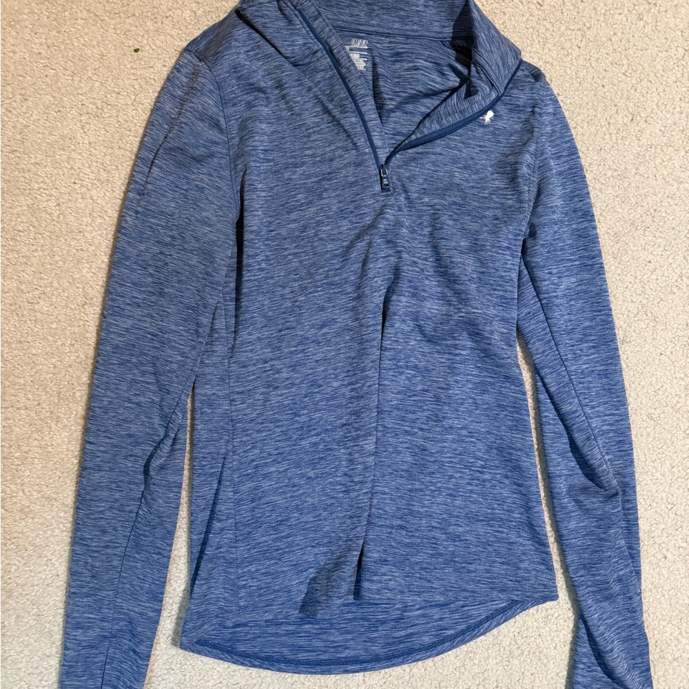 Under Armour Heathered Blue Quarter-Zip Top